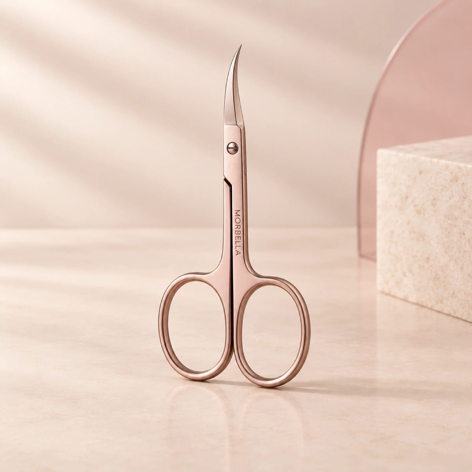 Curved Cuticle Scissors by Morbella Instruments — representative product image with MORBELLA laser mark