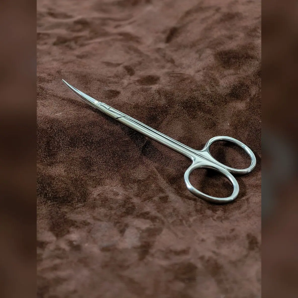 Iris Scissors, J2 Polish (Special) by Morbella Instruments — diagonal view, photographed at the Sialkot workshop