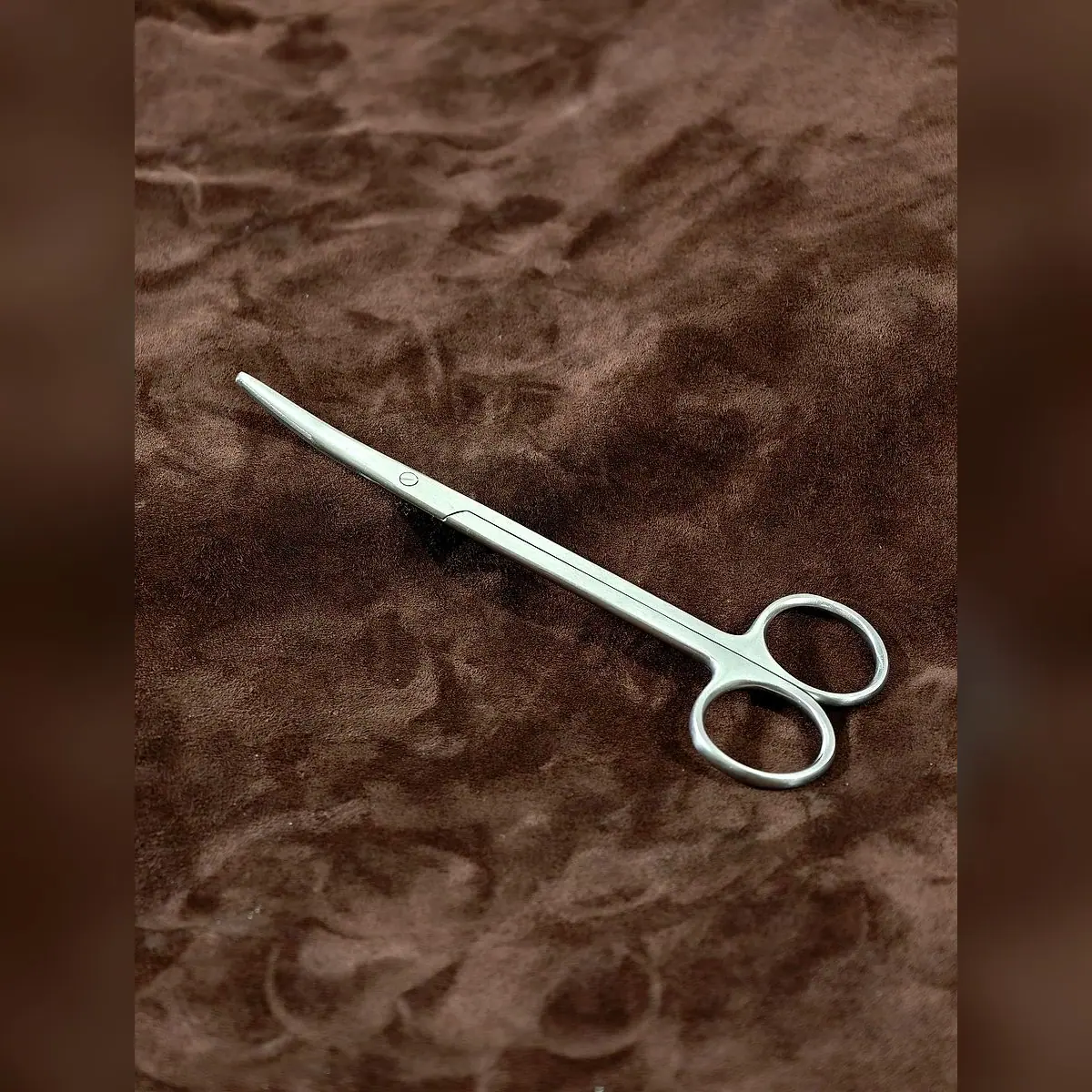 Mayo Scissors 7-Inch by Morbella Instruments — diagonal view, close, photographed at the Sialkot workshop