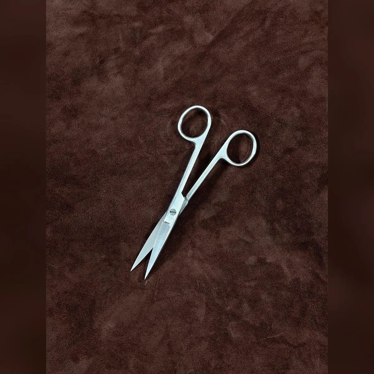 Operating Scissors Sharp/Sharp by Morbella Instruments — diagonal view, second size, photographed at the Sialkot workshop