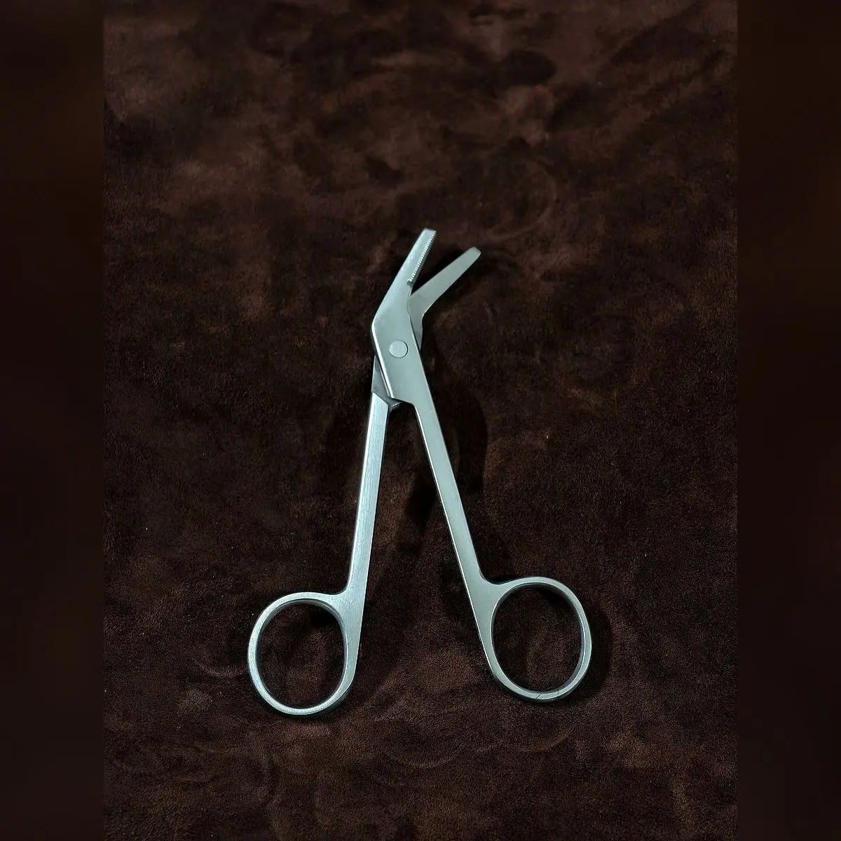 Wire Cutting Scissors, High-Carbon (Special) by Morbella Instruments — blades open, photographed at the Sialkot workshop