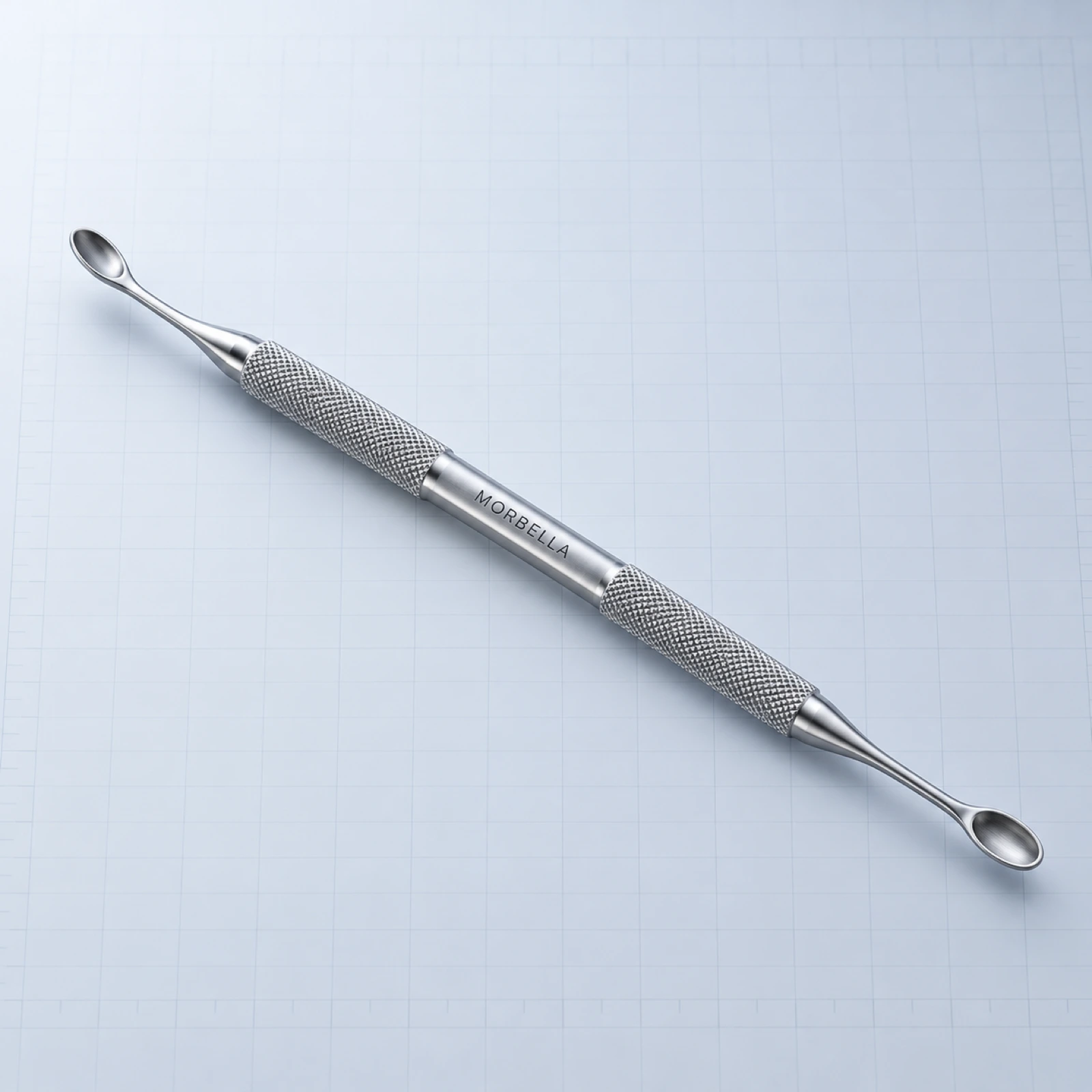 Double-Ended Bone Curette by Morbella Instruments — representative product image with MORBELLA laser mark