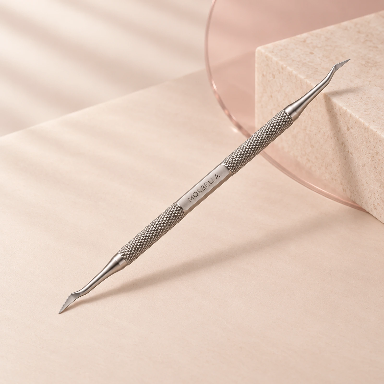 Double-Ended Nail Cleaner by Morbella Instruments — representative product image with MORBELLA laser mark