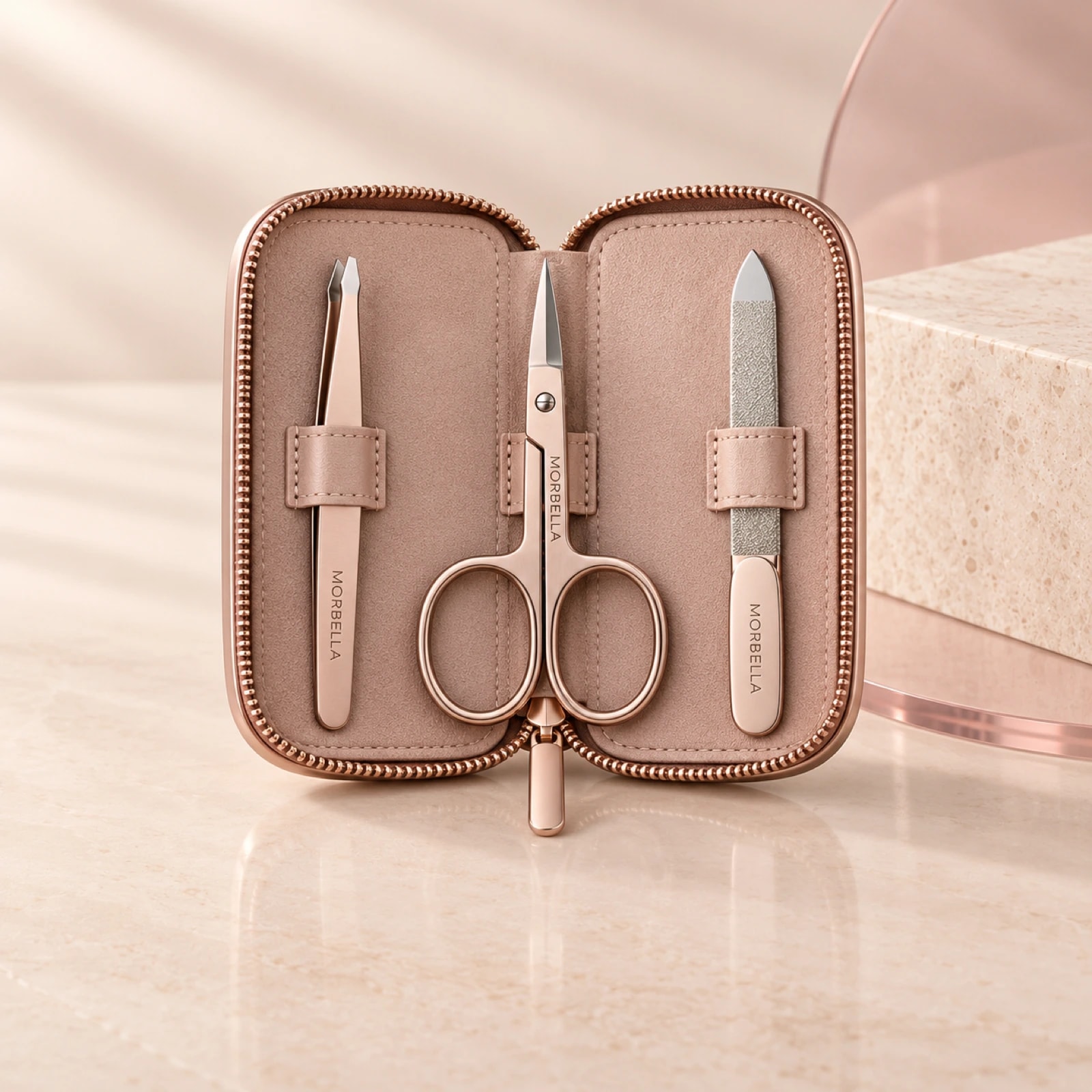 Travel Manicure Case by Morbella Instruments — representative product image with MORBELLA laser mark