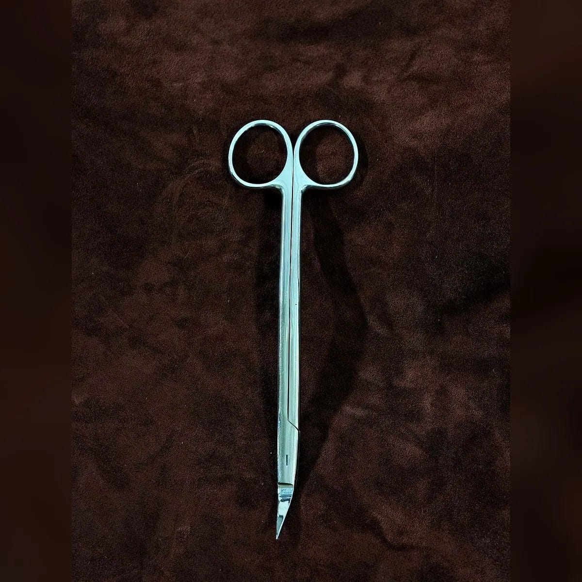 Dean Scissors by Morbella Instruments — full length, closed, photographed at the Sialkot workshop